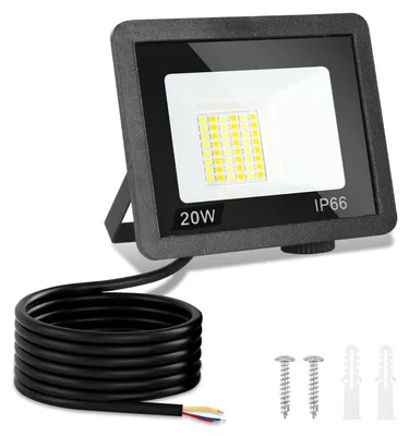 Obrázok produktu pre Vigevee LED reflektor vonkajší, 20W, IP66, s 3 teplotami farieb: 3000K/4000K/6500K, sada 1 kus