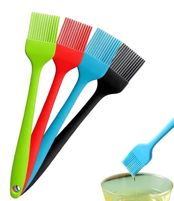 4 Silikon-Küchenpinsel, hitzebeständig bis 230 °C, BPA-frei