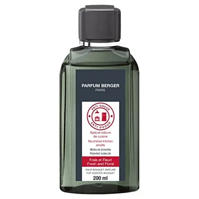 Obrázek produktu pro Maison Berger Paris 006270, Láhev, Tekutina, Jantar, Bazalka, Levandule, Růže, Mandarinka, Průhledná, 200 ml, Sklo, Dřevo