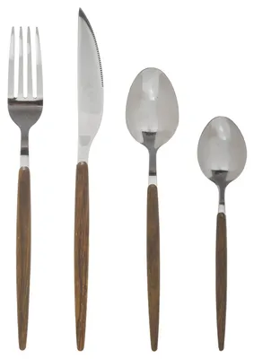 Produktbild von Besteck-Set AMAZONIE, 24-teilig, mit Holzgriffen