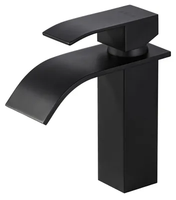 Wasserfall-Waschtischarmatur, 175 mm, Einhebelmischer, schwarz