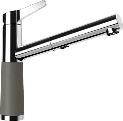 Immagine prodotto di Rubinetto SCHOCK SC-510 in ASPHALT con bocca estraibile / CRISTALITE® Basic Line / rubinetto monocomando