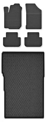 Imagen del producto de Alfombrillas de goma + bandeja de maletero para Opel Combo E desde 2018 – juego de 3 piezas, , a medida – Wielganizator Semi-Universal