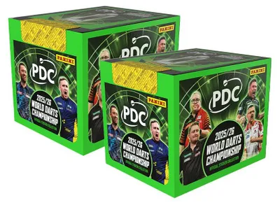 Produktbild von Darts PDC World Championship Sticker 2026 -  2 Displays (72 Tüten)