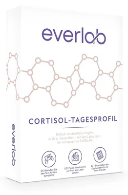 Cortisol-Dagprofil-Test – Speicheltest für zu Hause, 5 Werte