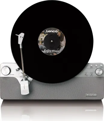 Image de Lenco LSA-071SI - Tourne-disque vertical entièrement automatique avec haut-parleurs intégrés et Bluetooth® - argenté
