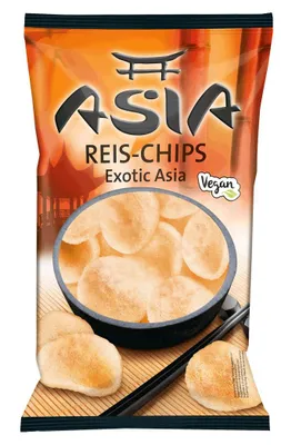 Produktbild von XOX Asia Reis Chips würzige Chips mit Chilinote pikant knusprig 100g