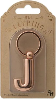 Obrázok produktu pre Kovový prívesok na kľúče s písmenom J – Keyring - IF