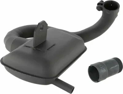 Produktbild von SIP ROAD Rennsportauspuff schwarzer Stahl silberner Schalldämpfer große Halterung Sammler