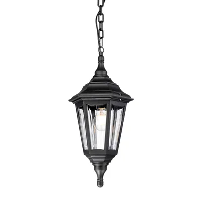 Image de Lampe suspendue d'extérieur noire E27 60 W Kinsale Elstead