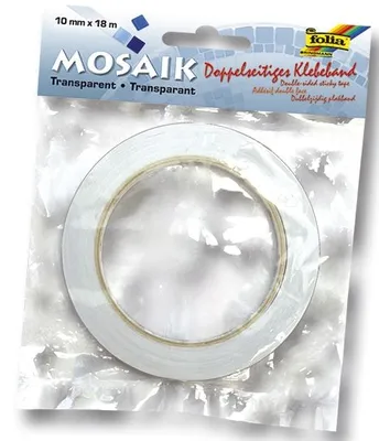 Image de Folia 55023 Ruban adhésif double face, 10mm x 18m, transparent
