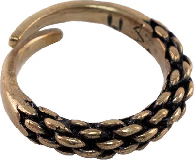 Produktbild von Wikinger Ring bronze "Chain" Größe L