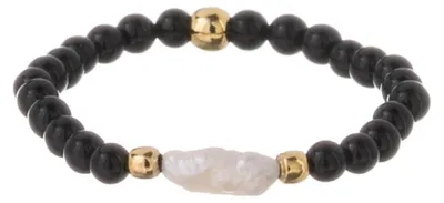 Obrázok produktu pre Pozlátený prsteň s pravou perlou a achátom AL5258.01.000.D - Obvod: 53 mm