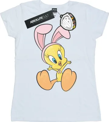Produktbild von Looney Tunes - "Tweety Pie Bunny Ears" T-Shirt für Damen BI27618 (M) (Weiß)