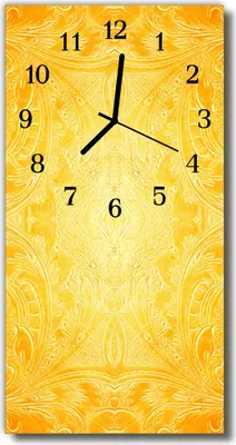 Produktbild von Tulup Glasuhr Wanduhr Küchenuhr Echt-Glas 30x60 Abstrakt Gelb