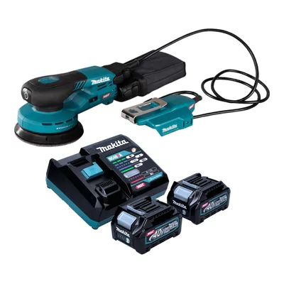 Image de Makita BO 003 CGD201 Ponceuse excentrique sans fil 40 V max. 125 mm 3,0 mm course Brushless + 2x batterie 2,5 Ah + chargeur