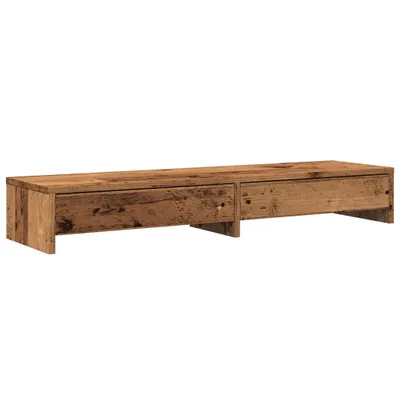 Obrázek produktu pro vidaXL Stojan na monitor se zásuvkami, vzhled starého dřeva 100x27x15 cm