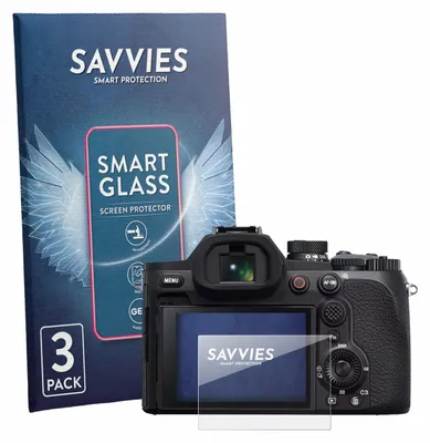 Produktbild von 3x Savvies Schutzglas Folie für Sony Cyber-Shot DSC-RX10 V 9H Panzer Schutzfolie Glas Displayschutz klar transparent