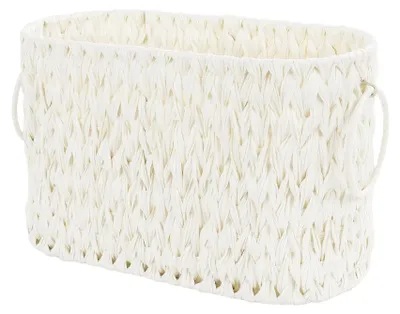 Image de Panier à papier toilette, grand, en osier, autoportant, pour le rangement dans la salle de bain
