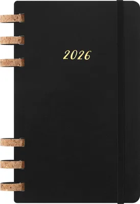 Produktbild von Moleskine 12 Monate Planer mit Spiralbindung 2026, L/A5, Weicher Einband, Schwarz