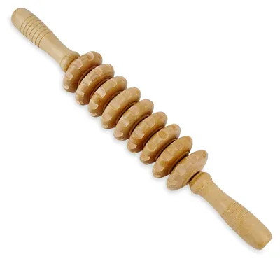 Produktbild von Holzmassagegerät für Akupressur und Reflexzonenmassage, 39 cm (Weiß)