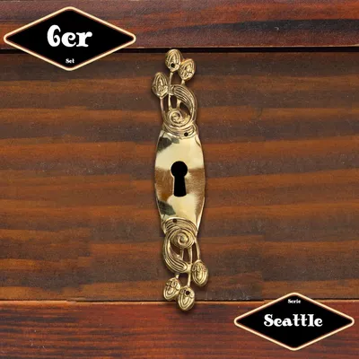 Produktbild von Schlüsselplatte,Serie "Seattle",6er Pack | Eisen in Messing gl.| H12,0xB2,3cm
