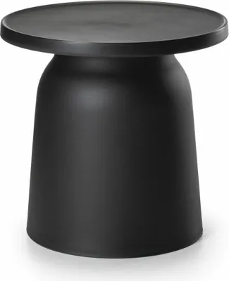 Image de HowHomely | Table basse - OTTO1 - Noir - Design minimaliste - Résistant aux intempéries et fonctionnel - Table de salon