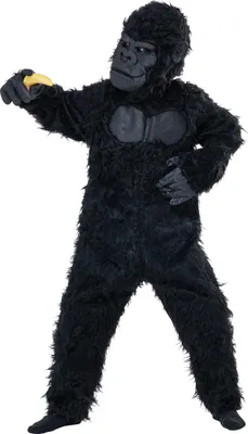 Produktbild von Gorilla Kostüm für Kinder schwarz Kindergröße: 146-152