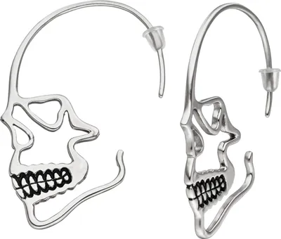 Produktbild von JOBO Ohrhänger Totenkopf Totenschädel Edelstahl geschwärzt Ohrringe