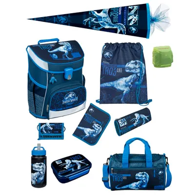 Produktbild von JURASSIC WORLD DINOSAURIER Schulranzen Scooli Campus Fit 10-teiliges Set mit Sporttasche und Schultüte