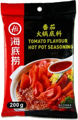 Immagine prodotto di HAIDILAO Brodo per hot pot al gusto di pomodoro 200 g | Miscela di spezie per hot pot | Gusto pomodoro