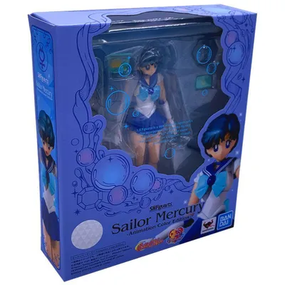 Obrázek produktu pro Bandai Tamashii Nations Sailor Moon Sailor Mercury S.H. Figuarts Action Figure Animation Colour Edition 14 cm