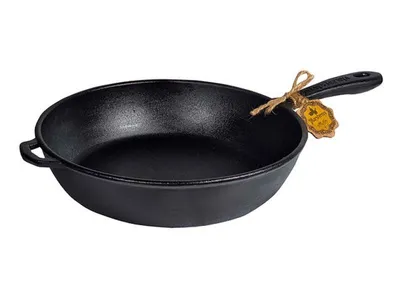 Produktbild von Gusseisenpfanne Ø26 cm 6 cm hoch MAYSTERNYA T203 – Gusspfanne für Induktion, Backofen & Grill