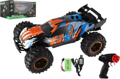 Zdjęcie produktu dla Samochód RC Buggy speed 2.4GHz plastikowy 40cm akumulator + bateria pomarańczowo-niebieski