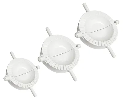 3er-Set Knödelformen, Kunststoff, 7-10 cm, Weiß