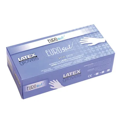 Productafbeelding van Eurostil wegwerphandschoenen van latex, maat M, 1 stuk