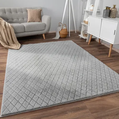 Produktbild von Teppich Bubble Wohnzimmer Schlafzimmer Hochflor Fell Geometrisches Design 3D Grösse 60x100 cm