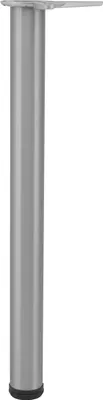 Produktbild von camar Tischfuß verstellbar 700-730mm rund ø 60mm, Metall Tischbein höhenverstellbar, Edelstahl gebürstet