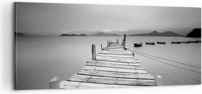 Produktbild von Bild auf Leinwand - Leinwandbild - Brücke See - 100x40cm - Wand Bild - Wanddeko - Wandbilder - Leinwanddruck - Bilder - Kunstdruck - Wanddekoration - Leinwand bilder - Wandkunst - AB100x40-3523