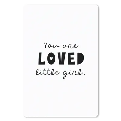 Produktbild von MuchoWow® Mauspad Mousepad Zitate - Sprichwörter - Du bist geliebtes kleines Mädchen - Kinder - Liebe 18x27 cm - Mousepads - Maus Mat - Pad - Mausunterlage