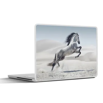 Produktbild von MuchoWow® Laptop Aufkleber Sticker Cover Pferd - Tiere - Sand - Natur 32.5x23.5 cm - Sticker für Laptop - Selbstklebend