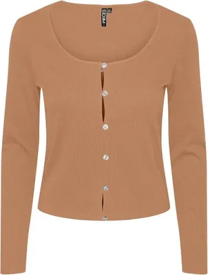 Produktbild von Pieces Abiola Langarm-t-shirt Orange S Damen Orange S