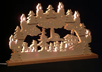 Produktbild von Original Erzgebirgischer Marken Schwibbogen Lichterbogen 50 x 31 cm S50-0_67