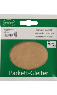 Produktbild von Parkettgleiter Premium 80 x 95 mm Filz natur eckig selbstklebend