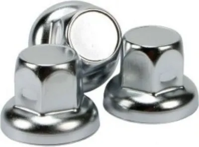 Produktbild von All Ride Radschraubenkappen 33MM 10er Set - für Radbolzen LKW - Chrom - Silber