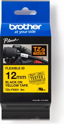 Produktbild von Tape TZEFX631/glb/bk/8m/12mm/flex/PT1000