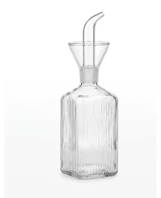 Produktbild von Stripe Ölflasche mit Ausgießer 255 ml - Borosilikatglas mit Riffledesign