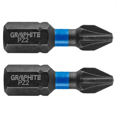 Obrázek produktu pro GRAPHITE Rázové bity PZ2 x 25 mm, 2 ks.
