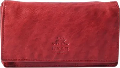 Produktbild von Bear Design Damen Geldbörse 14 Kartenfächer Portemonnaie Geldbeutel Leder rot CL782-red