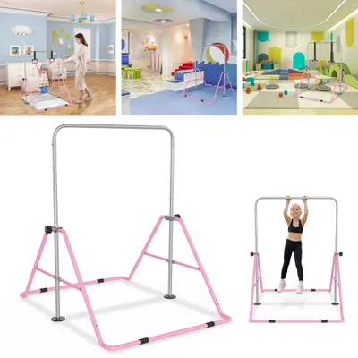 Obrázok produktu pre XMTECH detská gymnastika horizontálna tyč gymnastika horizontálna tyč pull-up bar horizontálny tréning bar tréningové zariadenie s gymnastickými krúžkami pre 3-12 ročné deti v interiéri